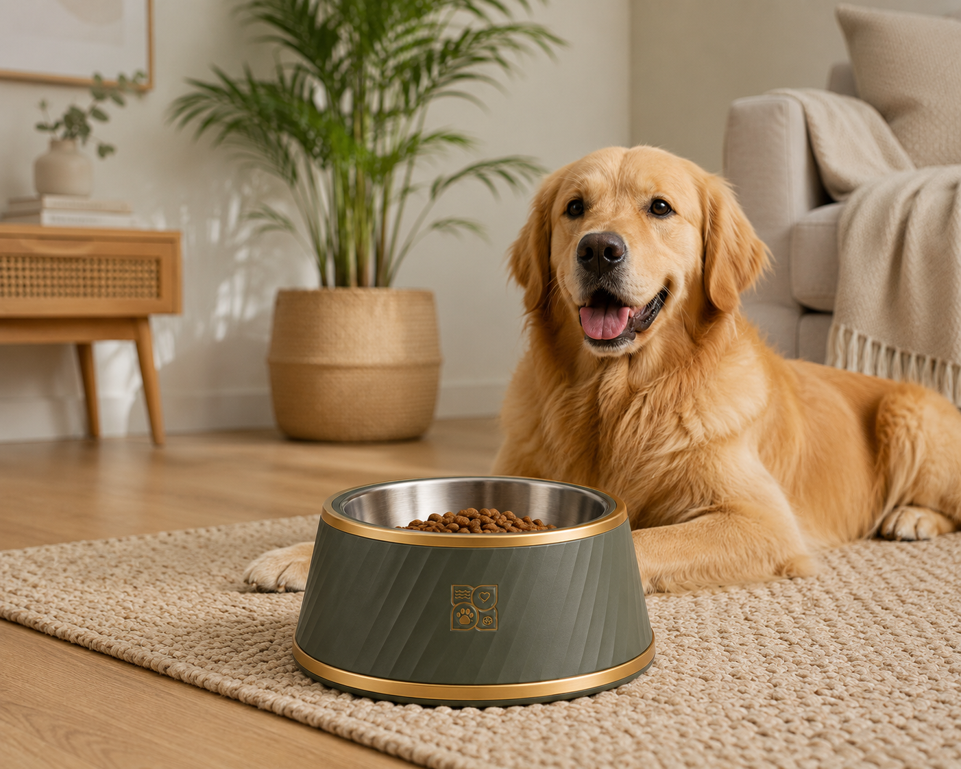 Luxury Stainless Steel Pet Bowl – Premium Non Slip Food & Water Bowl